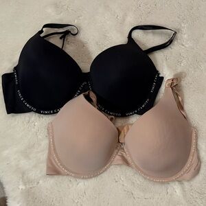Vince Camuto Black and taupe Bra 36C NWOT